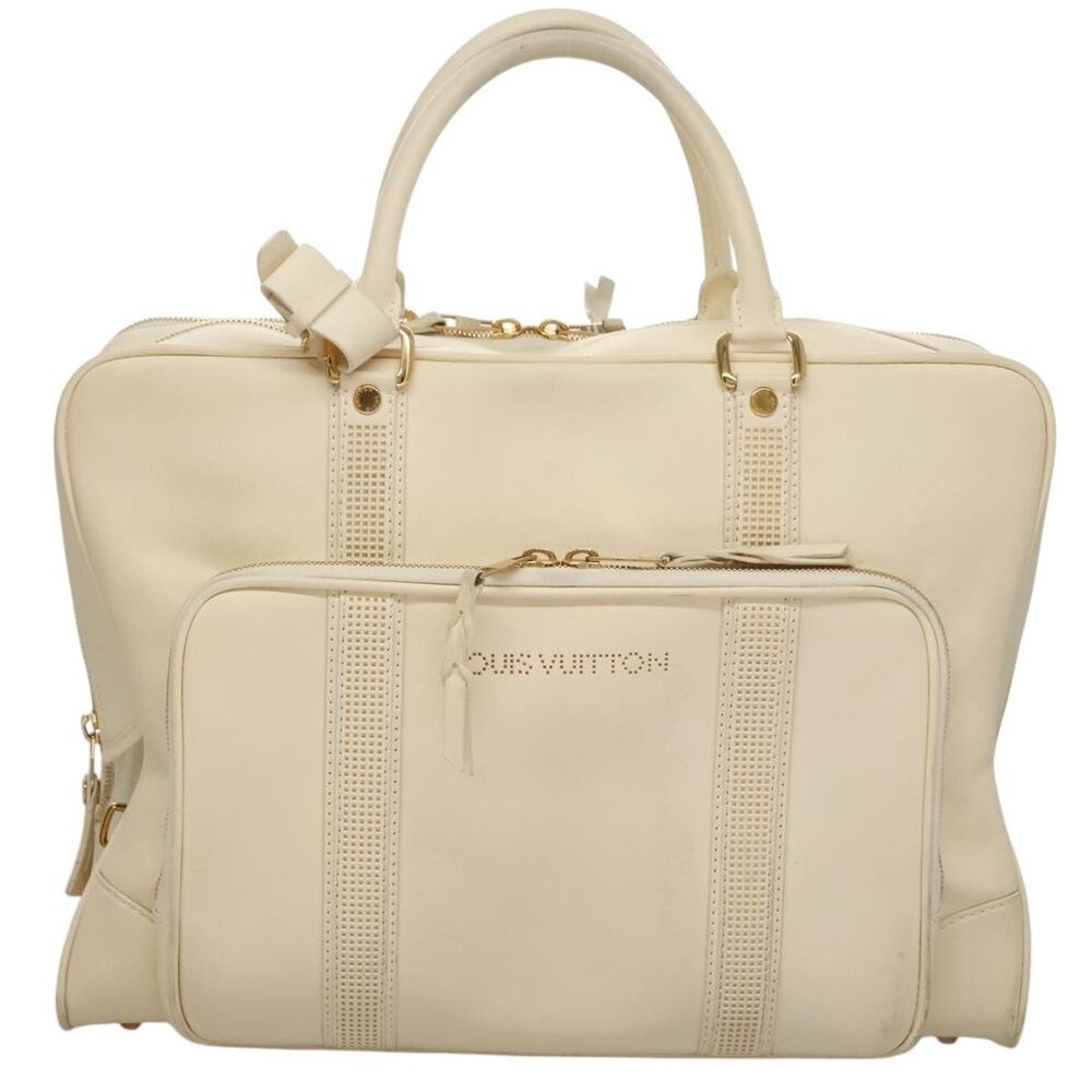 Louis Vuitton Leather Varleys 24h Handbag Cream
